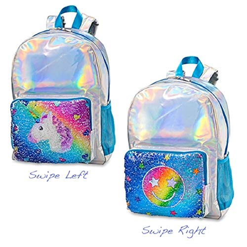 Top Trenz Reversible Sequin Backpacks (Unicorn/Star Eyes)