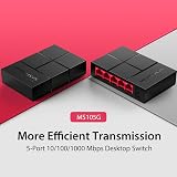 MERCUSYS MS105G 5-Port Desktop Ethernet Switch 10/100/1000 Mbps Plug & Play view 3