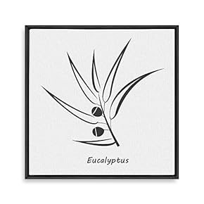 Framed Canvas Wall Art for Living Room, Bedroom Nordic Style Plants Theme Canvas Prints for Home Decoration Ready to Hang - 16x16 inches
