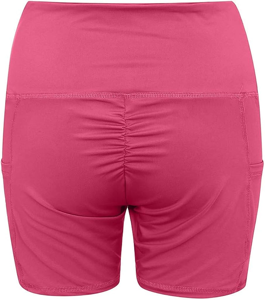Women Yoga Shorts Ruched Butt Sport Gym Scrunch Ruched Running Workout