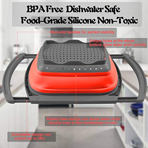Collapsible Colander Expandable Over the Sink Strainer IELECMG BPA