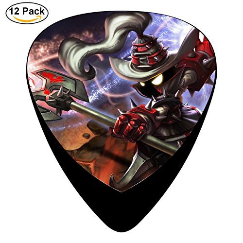 12-Pack Music Designed Celluloid Guitar Picks Plectrums Veigar 0.46mm 0.71mm 0.96mm
