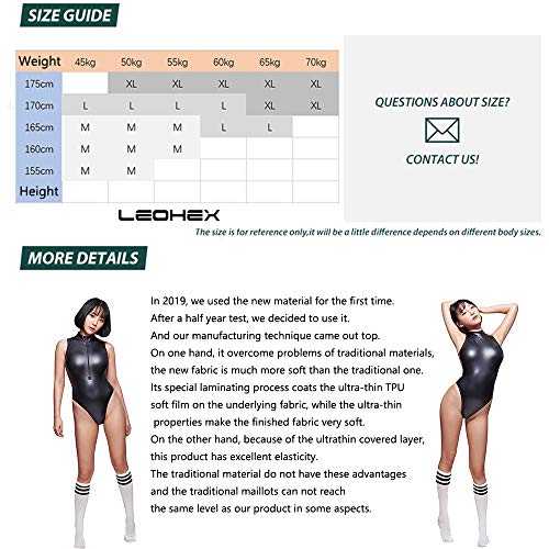 LEOHEX Sexy Matte Zwarte Turnpakjes Mouwloze Bodysuit Hoge Cut Een Stuk Badmode Vrouwen Badpakken Japanse Badpakken - Image 8