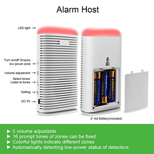 ERAY Driveway Alarm Wireless DW9, Weatherproof Outdoor Motion Sensor Detector DIY Yard Garage Gate Pool Security Alert System Kit