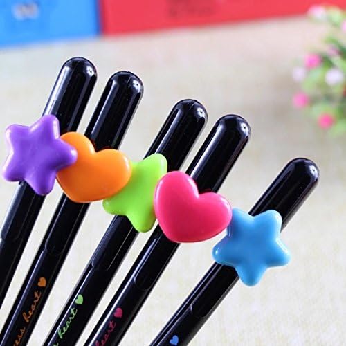 Set Of 8 Cute Kawaii Cartoon Star Heart 0.5mm Fine Point Mechanical Pencils For Kids Office School