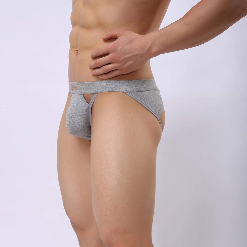 Comhere Gym Jockstraps Athletic Supporters for Men Jock Underwear Jock Thong Jock Brief Bulge Pouch (Gray, M)