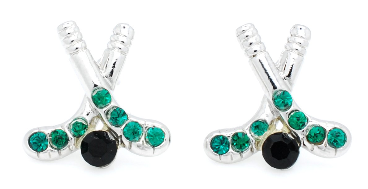 HOCKEY EARRINGS HOCKEY STICK POST EARRINGS MANY COLORS AVAILABLE