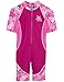 Tuga Girls Low Tide S/S Swimsuit (UPF 50+), Cotton Candy, 6/7 yrs