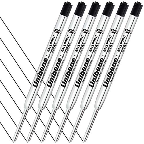 Unibene Parker Compatible Ballpoint Refills 12 Pack,1.0mm Medium Point