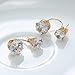 Polytree Women Fashion Drop Ear Studs Jewelry Double Rhinestone Ear Jacket Earrings Gift by Polytree