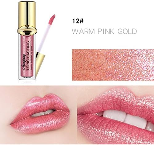 UPXIANG Liquid Lipstick Shiny Waterproof Long-Lasting Pigmented Lip Gloss Vivid Colour (L)