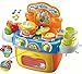 FUNERICA Compact Toy Kitchen Set - Toy Stove Top and Play Oven with Lights and Sounds - Play Food - Toy Pots - Play Kitchen Utensils - A Quality Small Toddler Toy Kitchen Playset