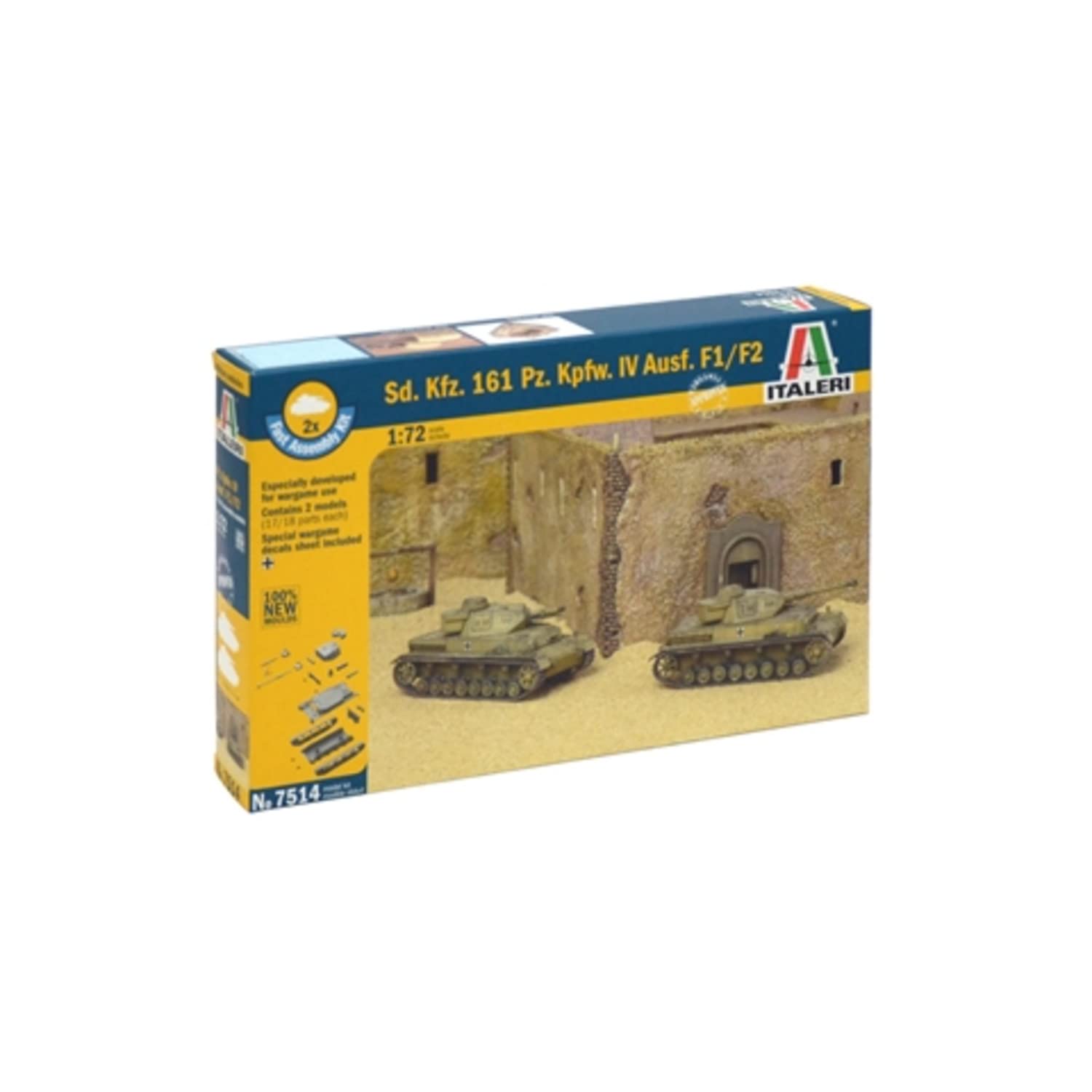 Italeri 510007514-1:72 – Special Force Vehicles 161, Battle Tank IV F1 Fast Assembly Kit