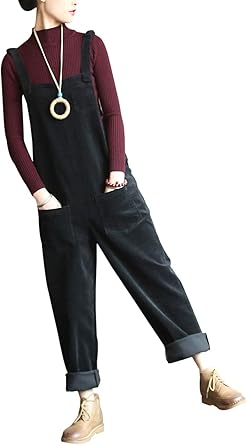 black corduroy jumpsuit