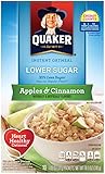Quaker Instant Oatmeal Apple Cinnamon, Lower Sugar, 10 Count Box