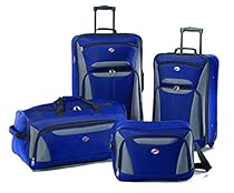 American Tourister Fieldbrook II 4 Piece Set Boarding Bag, Blue/Grey, One Size