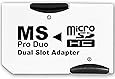 Dual MicroSD MicroSDHC to MS PRO DUO Adapter. Converts Two MicroSD or MicroSDHC Cards To MS PRO DUO