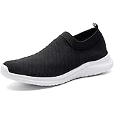 TIOSEBON Men's Slip On Walking Shoes Knit Mesh Tennis Sneaker
