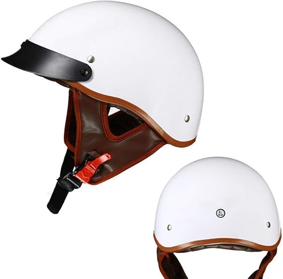 Halbhelm Motorrad Mit Visier - ECE Geprüft Für Roller & Cruiser | Kopfumfang 55-60cm