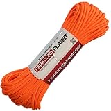 Paracord Planet Mil-Spec Commercial Grade 550lb Type III Nylon Paracord 100 feet Orange