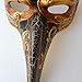 Venetian Masquerade Resin Mask Mens Long Nose Beak Music Note Mardi Gras Carnival (Black)