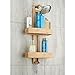 mDesign Bathroom Shower Caddy for Shampoo, Conditioner, Soap - Natural Bamboo