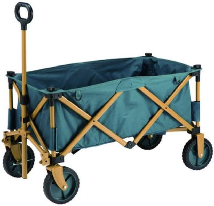 Folding Garden Trolley Cart Heavy Duty Wagon Multi-function Shopping Cart For Outdoor Camping Beach Supermarket Pull Truck With 4 Wheels