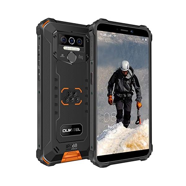 OUKITEL-WP5-Pro-Rugged-Smartphones-4G-Dual-SIM-IP68-Unlocked-Mobile-Phones-Waterproof-4GB-64GB-8000mAh-Battery-Android-10-Phones-55-inches-Triple-Camera-Face-ID-GPS-Orange OUKITEL WP5 Pro Rugged Smartphones, 4G Dual SIM IP68 Unlocked Mobile Phones Waterproof, 4GB 64GB 8000mAh Battery…