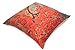 JINBEILE Oil Painting 18x18 Inch Cotton Linen Throw Pillow Cover Decorative Cushion Case Home Pillowcase with 3D Red Flower and Tree