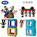 Magblock Magnetic Community Figures Set of 4 – Toy People Magnetic Tiles Expansion Pack for Police,Worker, Nurse, Fireman for Educational STEM Toddler Toys Add on Sets for Magnetic Blocks