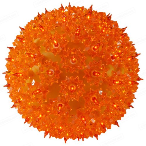 Starlight Sphere - 50 Orange Mini Lights - Green Wire - Indoor/Outdoor