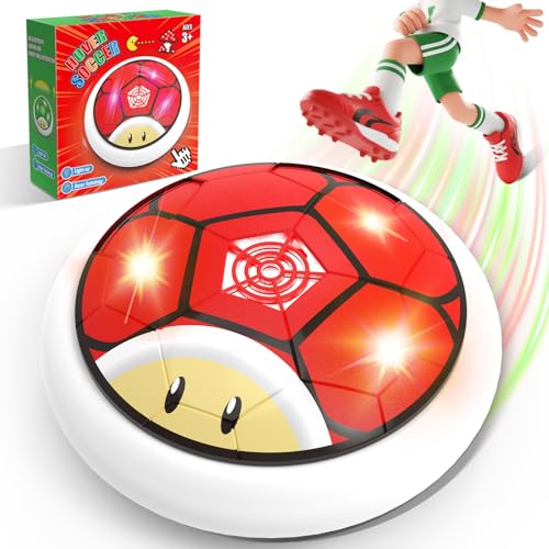 Hover Soccer Ball for Kids LED Soccer Ball Toys Football Boy Birthday Gifts Indoor Toy Games Gift for Age 5 6, 7, 8, 9, 10, 11, 12 Year Old Boys Toys Game for Kid 6-8, 8-12 Gift for 8 Year Olds (Red)
