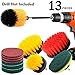 KNGUVTH 13 Piece Drill Brush Attachments Set, Power Scrubber Brush Cleaning Kit with Scrub Pads & Drill bit Extender - Cleaning Supplies for Bathroom, Grout, Floor, Tub, Tiles, Sinks, Kitchen, Car