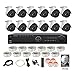 LaView 12 1080P IP Camera Security System, 16 Channel 1080P IP PoE NVR w/3TB HDD and 12 1080P 2MP White Bullet Surveillance Camera Kit