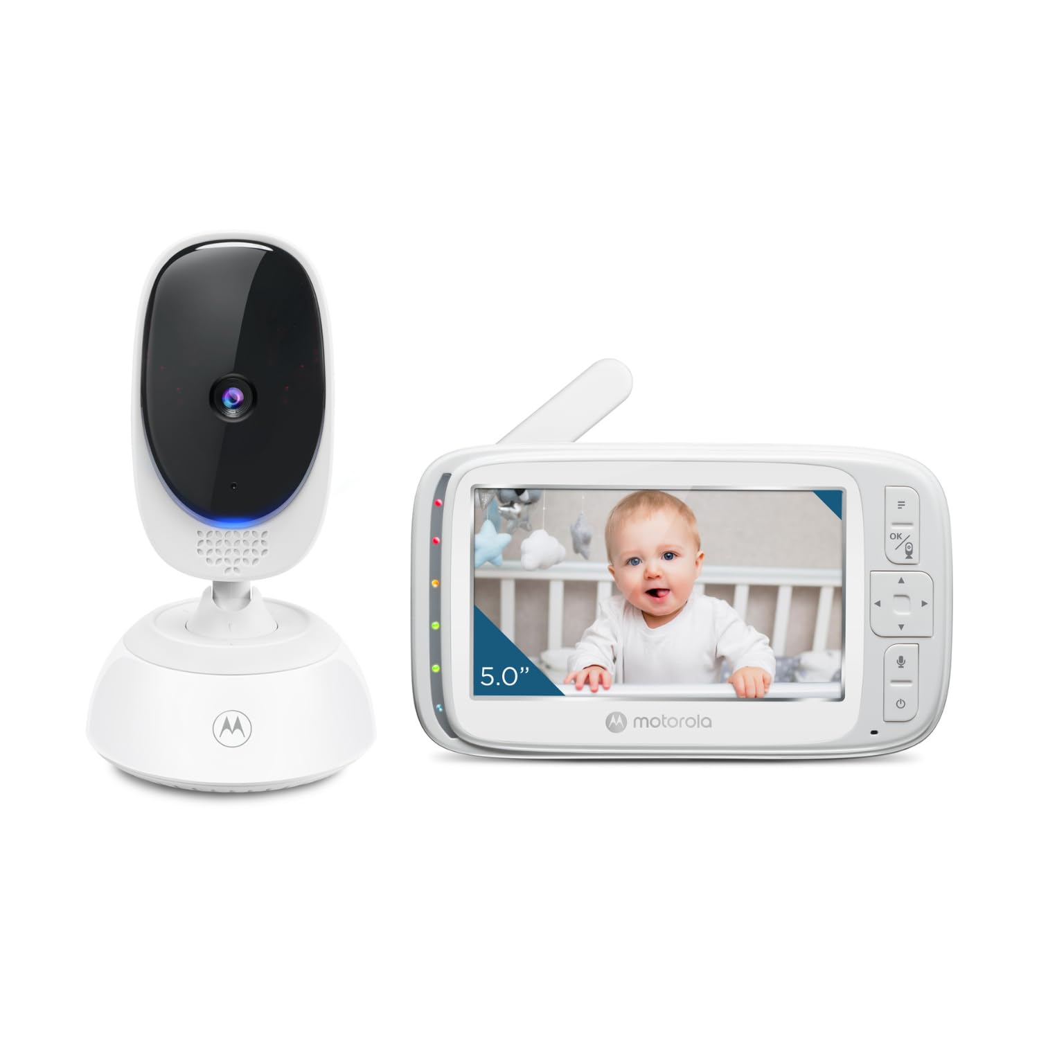 Motorola Nursery VM75 Baby Monitor - 5-Inch Parent Unit Baby Monitor, Infrared Night Vision, Digital Zoom, Two-Way Talk, and Lullabies
