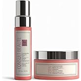 Consult Beaute, Champagne Beaute Lift Firming 2 Piece Set with Niacinamide, Skin Renewing Serum & Moisture Cream for Face, Helps Tighten, Lift & Firm Appearance of Sagging, Slack Skin on Face & Neck