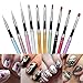 Jocestyle 10 Pcs Nail Art Design Dotting Painting Drawing Pen Polish Brush Set UV Gel Nail Beauty Tool Kit