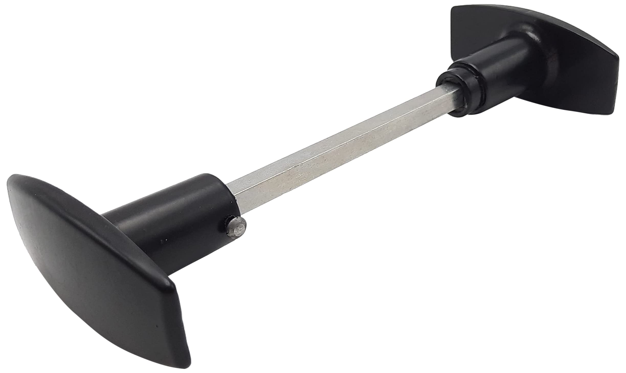 Dubois industries Aluminium Double Dac Button, 1 Range, Pin Fixing, 6 mm x 110 mm, Black Epoxy