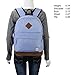 Hynes Eagle Casual Basic Backpack Simple School Bag Light Blue