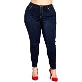Jack David 1826 Womens Plus Size Stretchy Ripped Denim Jeans Skinny Leg Pants