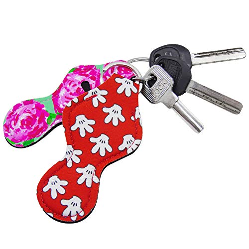 image for Grosun 12 Pieces Chapstick Holder Keychain Holder Neoprene Lipstick Ho