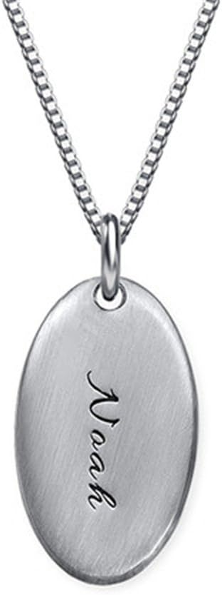a266XDKSJK Personalized Name Necklace Custom Baby Necklace Pendant Tiny Oval Necklace