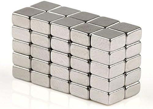 OMO Rectangle Stainless Steel Magnets for Refrigerator,Arts&amp;Crafts Projects,Whiteboard,Map 5x5x3mm 50pcs