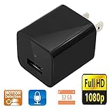 AC Adapter Hidden Camera, Motion Activated with Sound32G Internal Memory, Loop Recording, 1080P HD Spy Gadgets, Nanny Cameras with Detector, 2017 Update Version