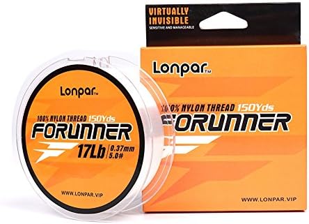 LONPAR Forunner Monofilament Fishing Line - 100% Nylon Thread, 50 Lb-150Yard Transparency