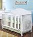 Child Craft Camden 4-in-1 Convertible Crib, Baby Crib Converts to Day Bed, Toddler Bed and Full Size Bed, 3 Adjustable Mattress Positions, Non-Toxic, Baby Safe Finish (Matte White)