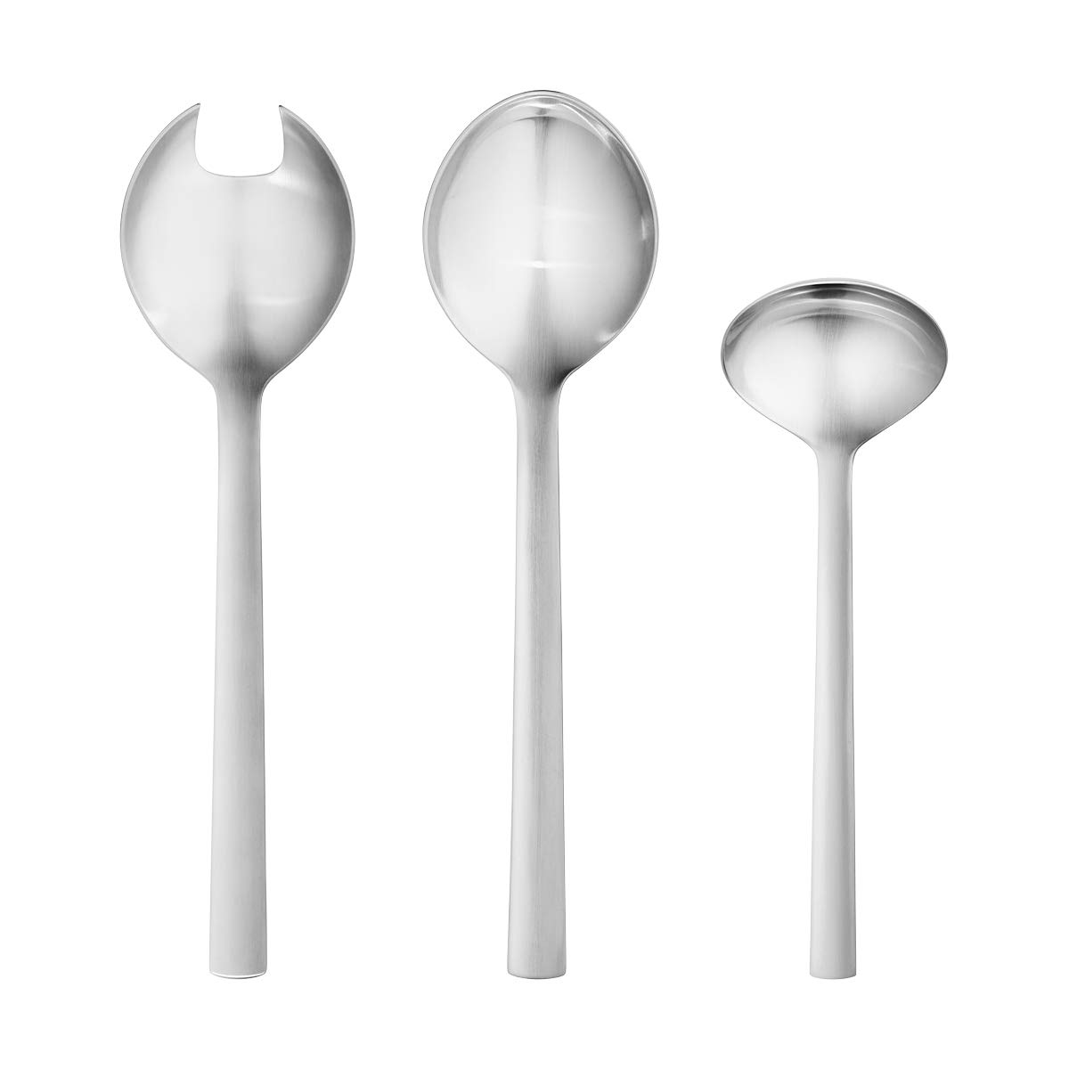 Georg Jensen New York Serving Set by Henning Koppel - Matte Stainless Steel Cutlery - Pack of 3