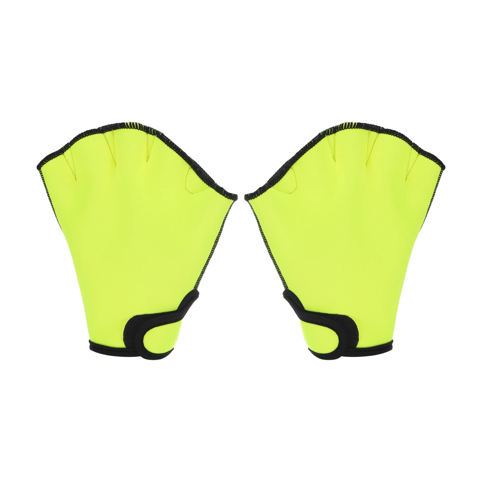 PATIKIL Webbed Swim Gloves, Unisex Swimming Resistance Gloves Water Resistance Training Accessories for Swimming and Diving, S Yellow