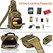 IDOGEAR Tactical Sling Bag Pack Small EDC Molle Assault Range Rucksack Military Army Shoulder Daypack Outdoor Rover Sling Backpack Chest Pack With USA Flag Patch