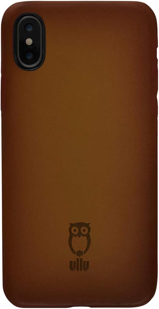ulluPremium Hand-Colored Leather Cell Phone Case for iPhone Xs Max - Milk Chocolate
